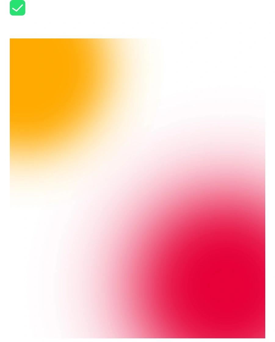 Approved light gradient with check mark