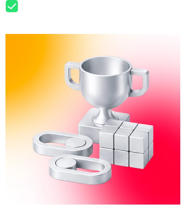Original approved 3D icon/background combination with complete mark